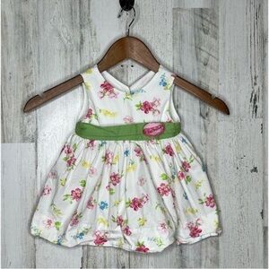 Glorimont Baby Girls Sleeveless Floral Dress White Pink Size 9M